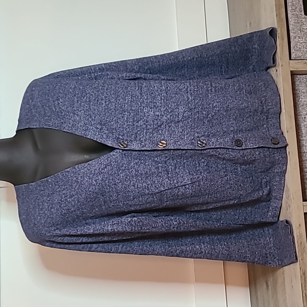 Men's Vintage Heather Blue Weatherproof Cardigan Size M